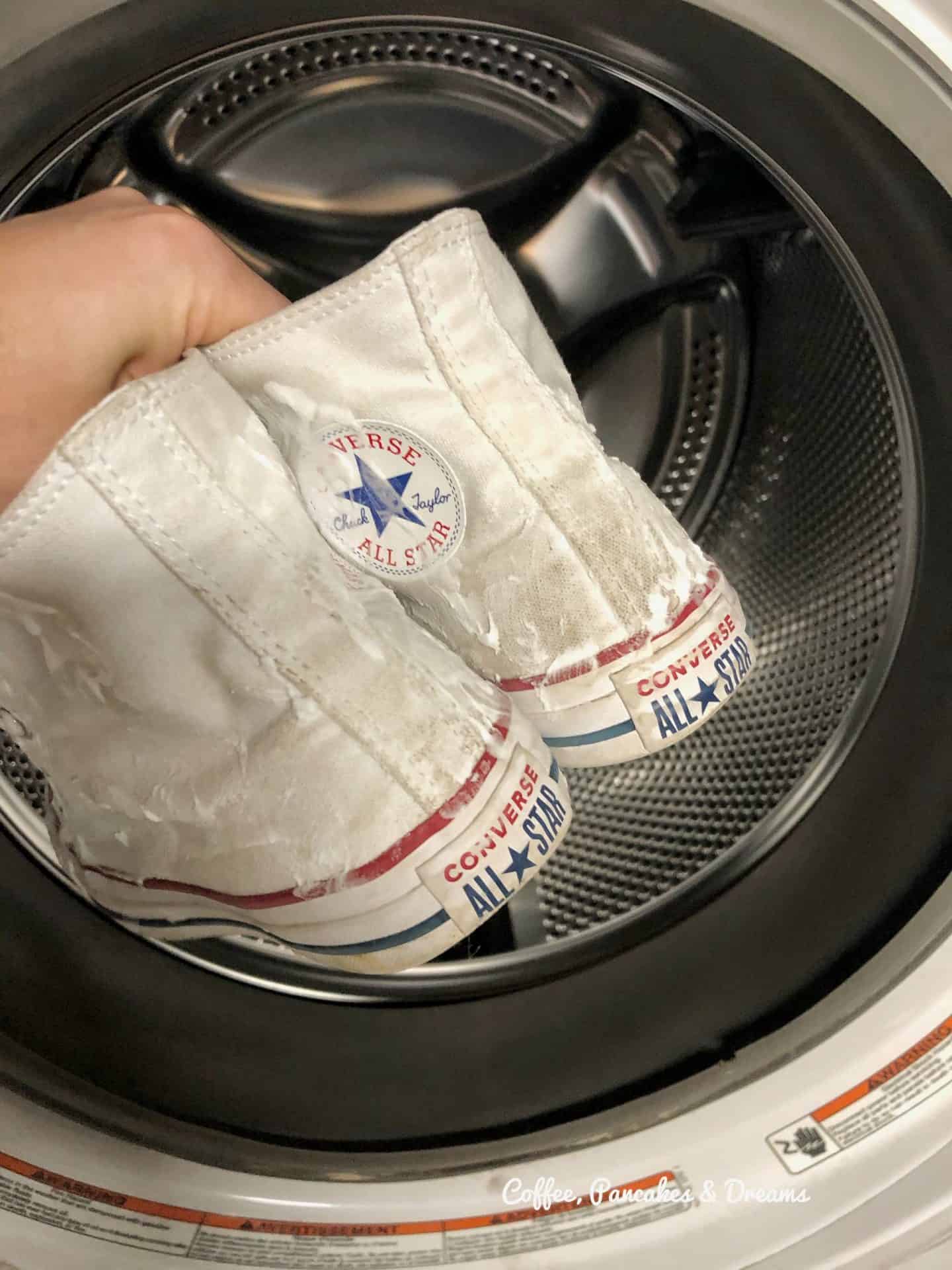 converse in the washing machine