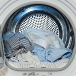 linen clothes in washing machine