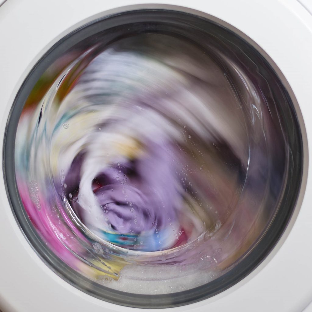 a broken washing machine