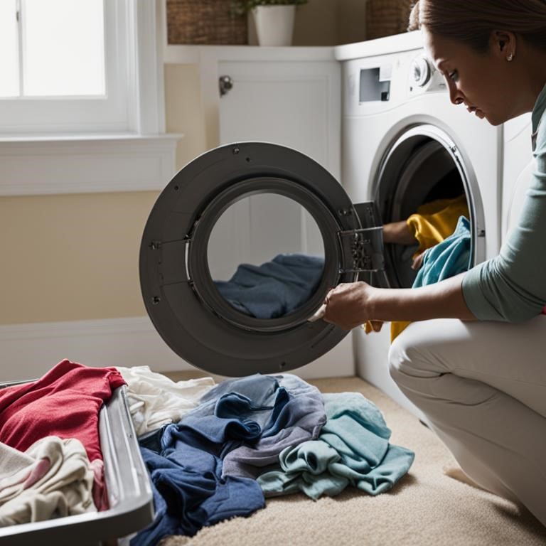 get lint off clothes in dryer