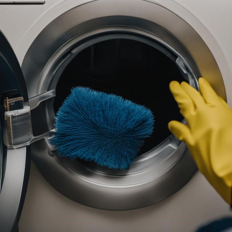 get lint off clothes in dryer