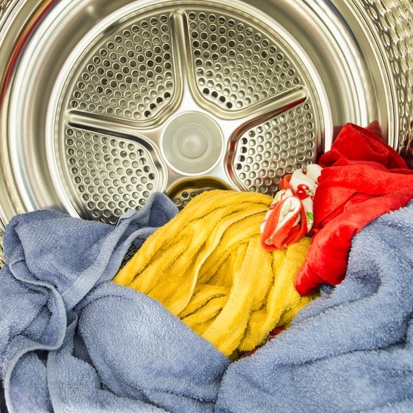 dry clothes in the dryer